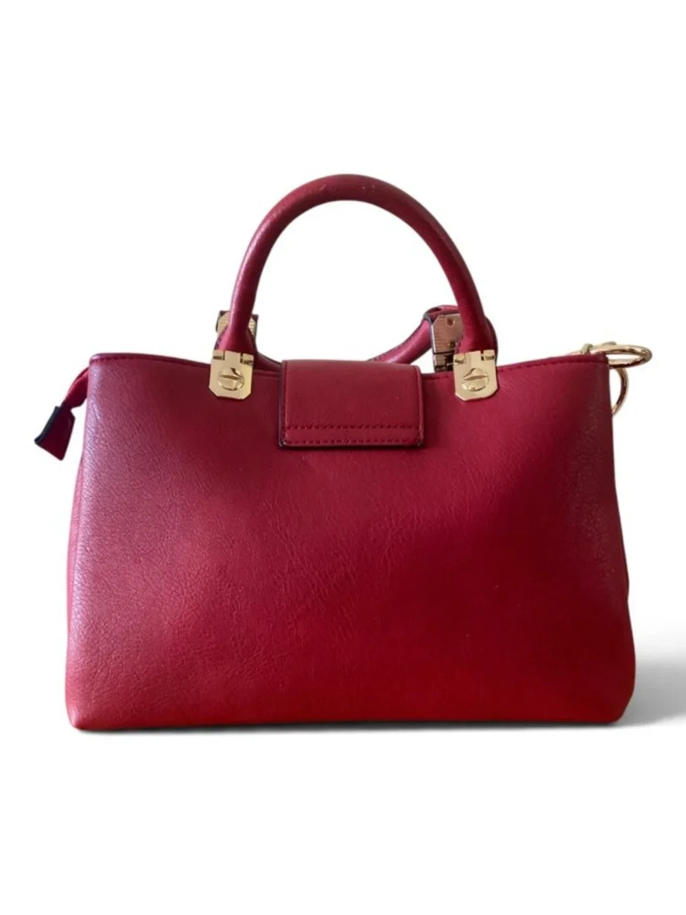 Dasein Satchel Vegan Leather Shoulder Crossbody Handbag NEW No Tags  Red